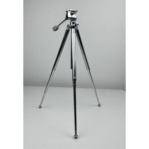 Vtg photography VIVO Tripod Telescopic 48" w/ Black Leather Vivo Case FB2477